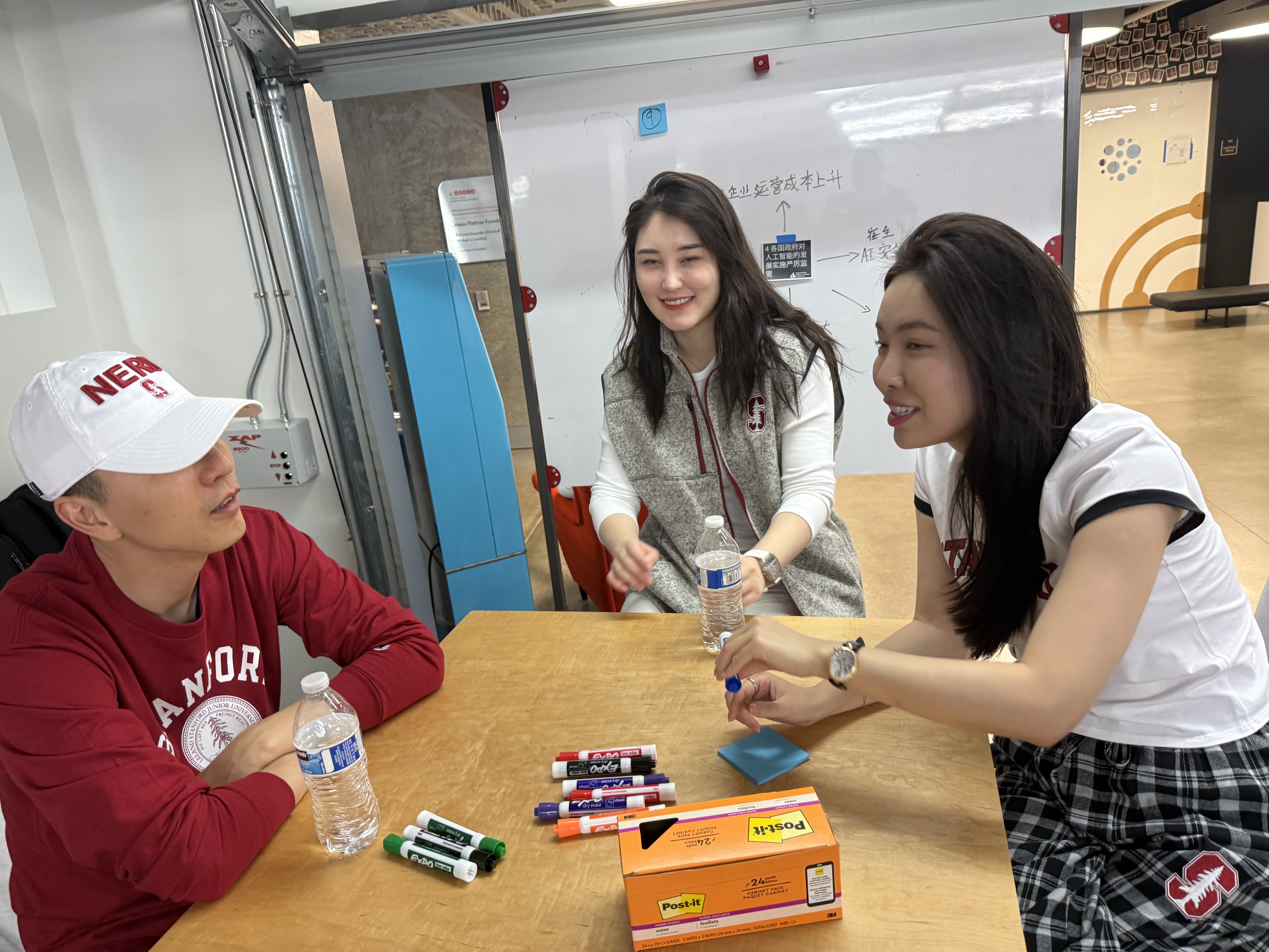 Participants in a needfinding conversation during the prototyping module